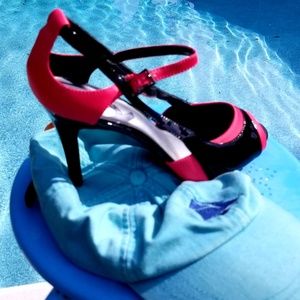 CITY STREETS GetAttention HEELS - Rosy Pink Black